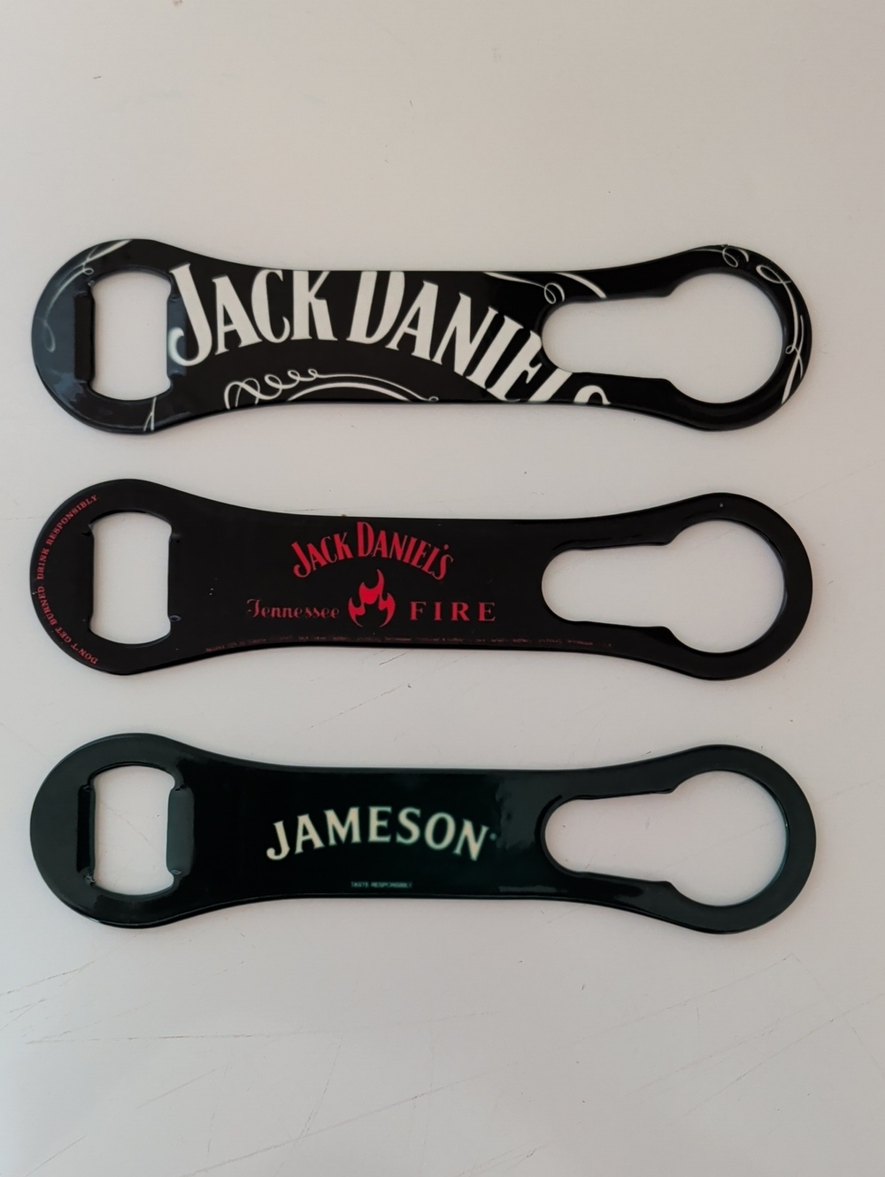 3 Metal Bottle Openers NWOT | Jameson Jack Daniel's Fire Barware Set